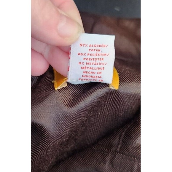 Ruby Rd Shiny Brown Lightweight Jacket Zipper Roll Tab Drawstring Waist Sz 12 - Picture 8 of 10